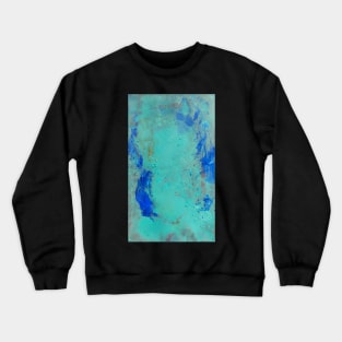 Abstract Turquoise Painting Crewneck Sweatshirt